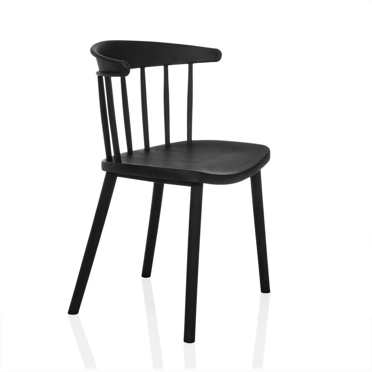 BESUCHERSTUHL  in Schwarz  - Schwarz, MODERN, Kunststoff (53/75/45cm) - MID.YOU