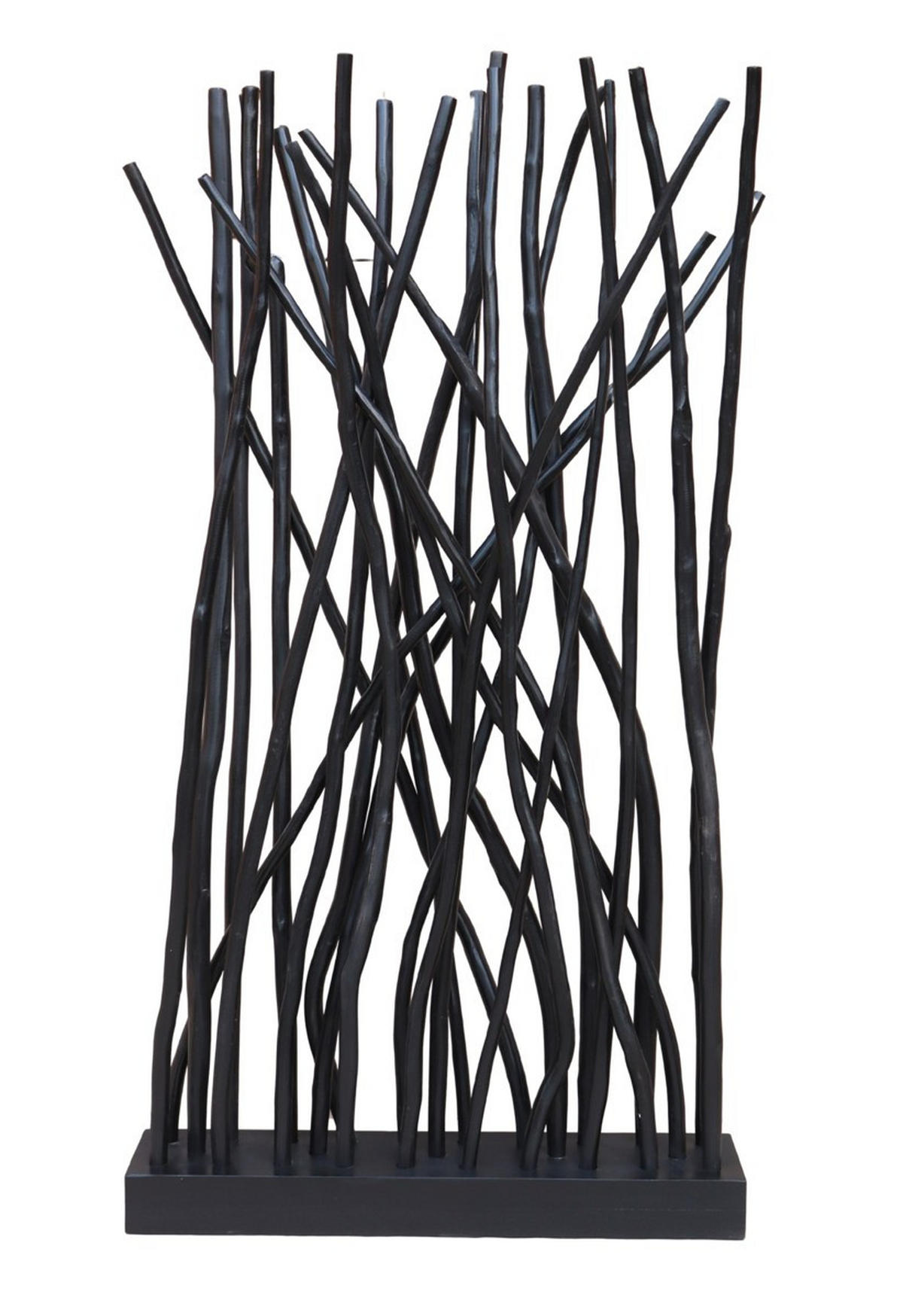 RAUMTEILER - Schwarz, Design, Holz (100/180/20cm) - Livetastic