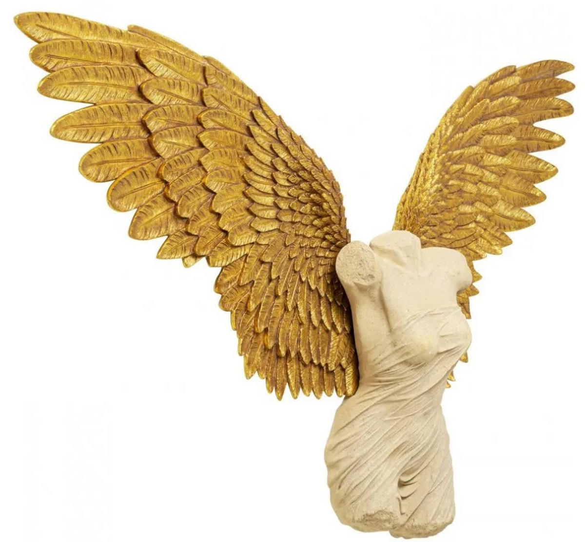 SKULPTUR - Beige/Goldfarben, Design, Kunststoff (203/140/30,5cm) - Kare-Design