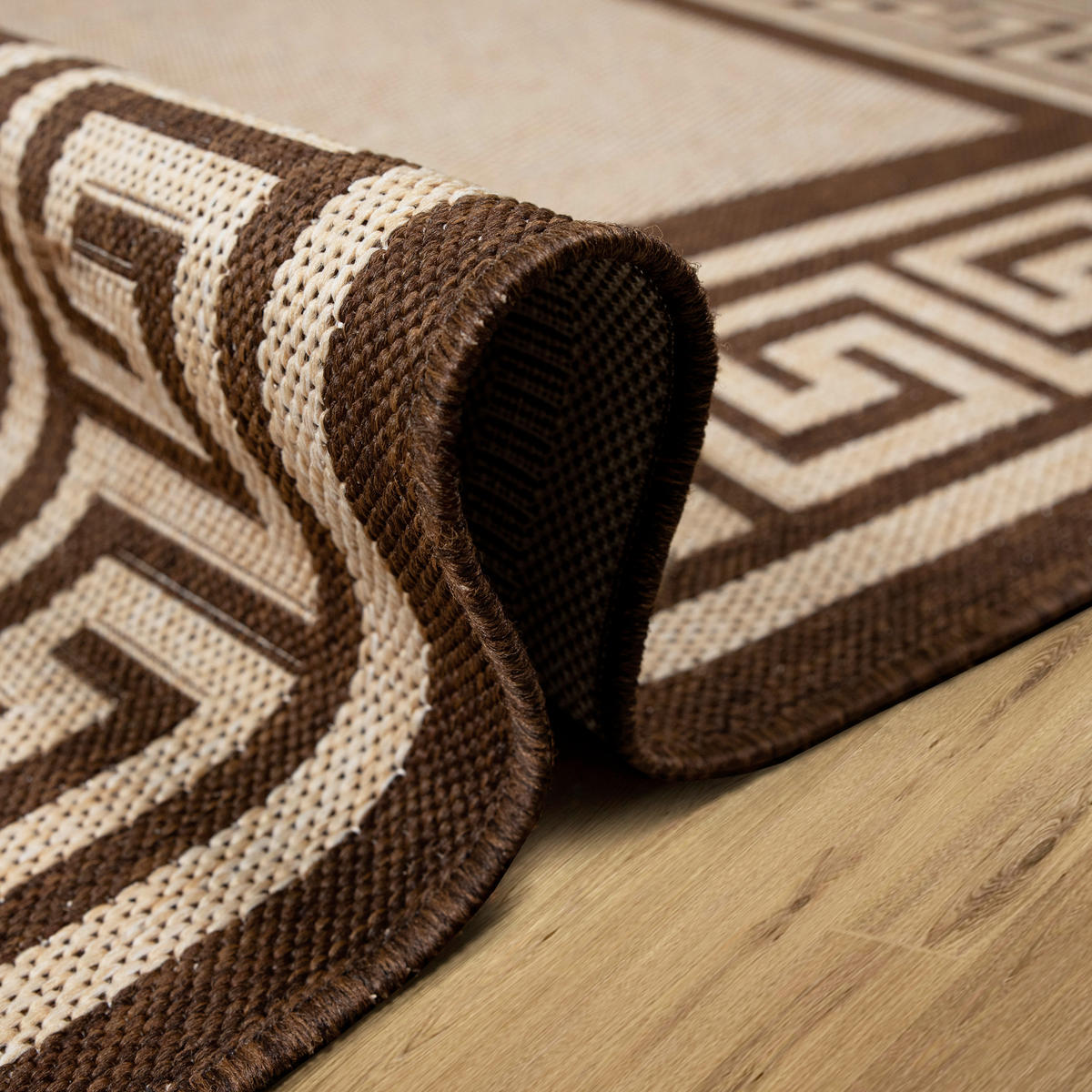 OUTDOORTEPPICH 200/290 cm Braun, Creme  - Creme/Braun, Design, Kunststoff (200/290cm) - Novel