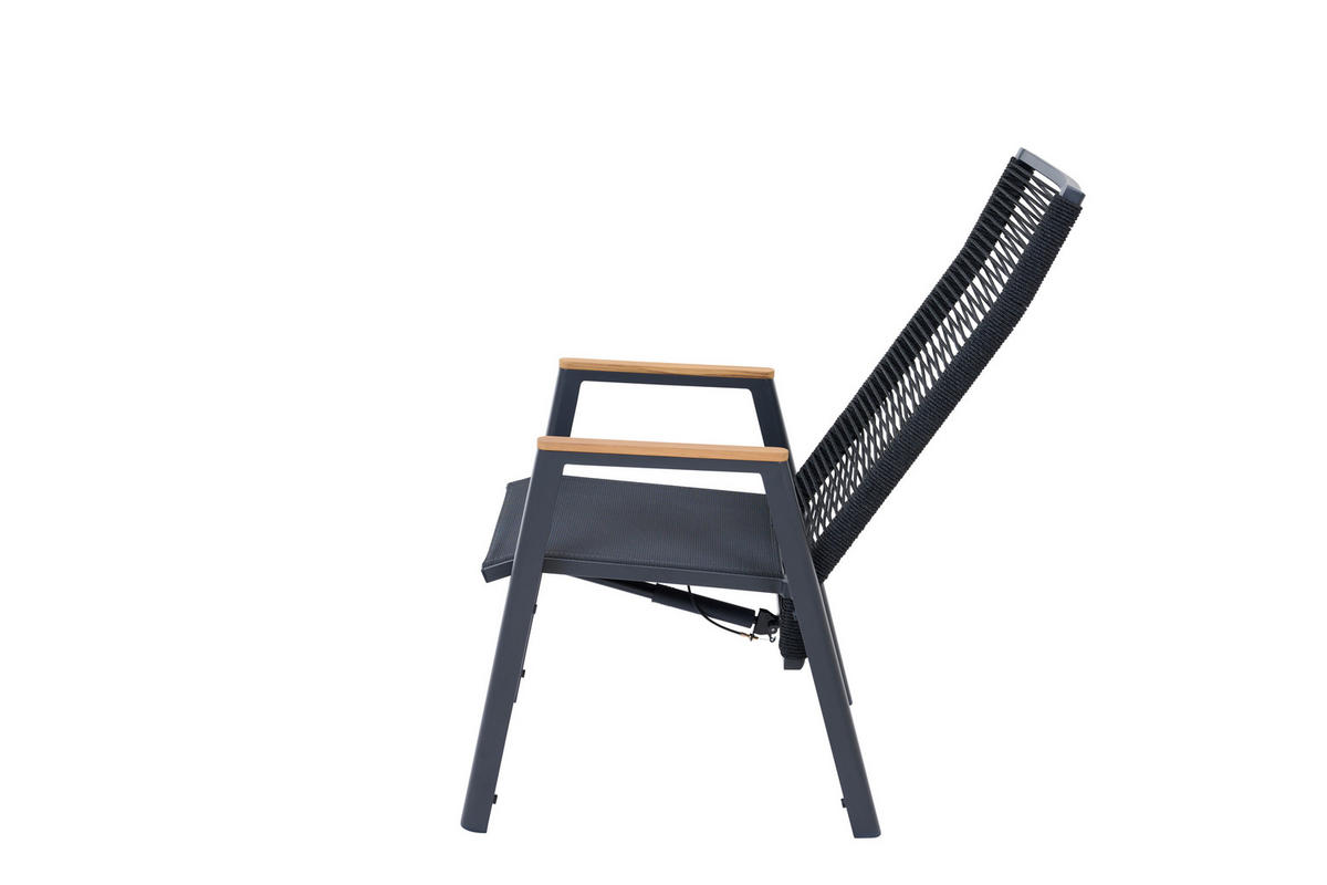 GARTENSESSEL Holz, Metall, Kunststoff Grau  - Grau, Basics, Holz/Kunststoff (56/113/77cm) - Siena Garden