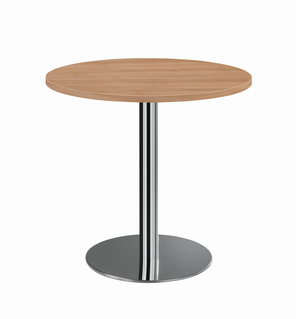 KONFERENZTISCH 80/80/74 cm  in Nussbaumfarben, Chromfarben  - Chromfarben/Nussbaumfarben, KONVENTIONELL, Holzwerkstoff/Metall (80/80/74cm) - Venda