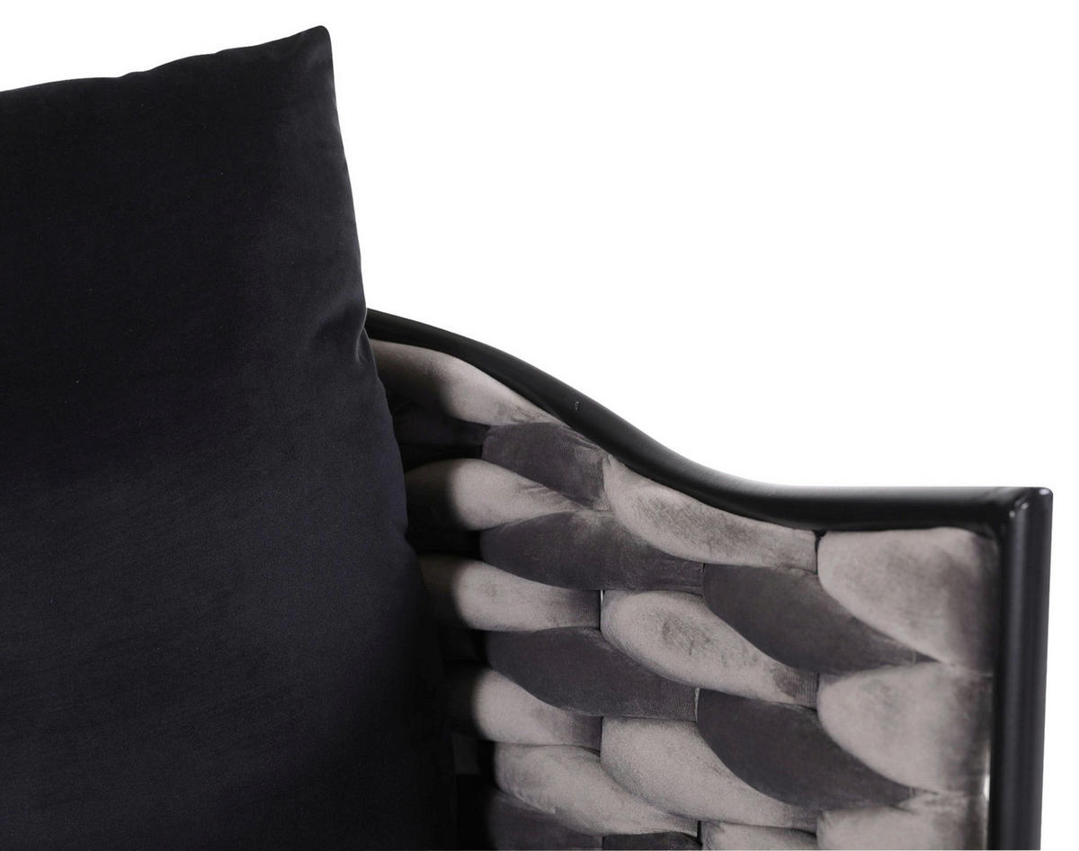 FOTEL - fekete/szürke, Lifestyle, textil/fém (77/74/78cm) - Carryhome