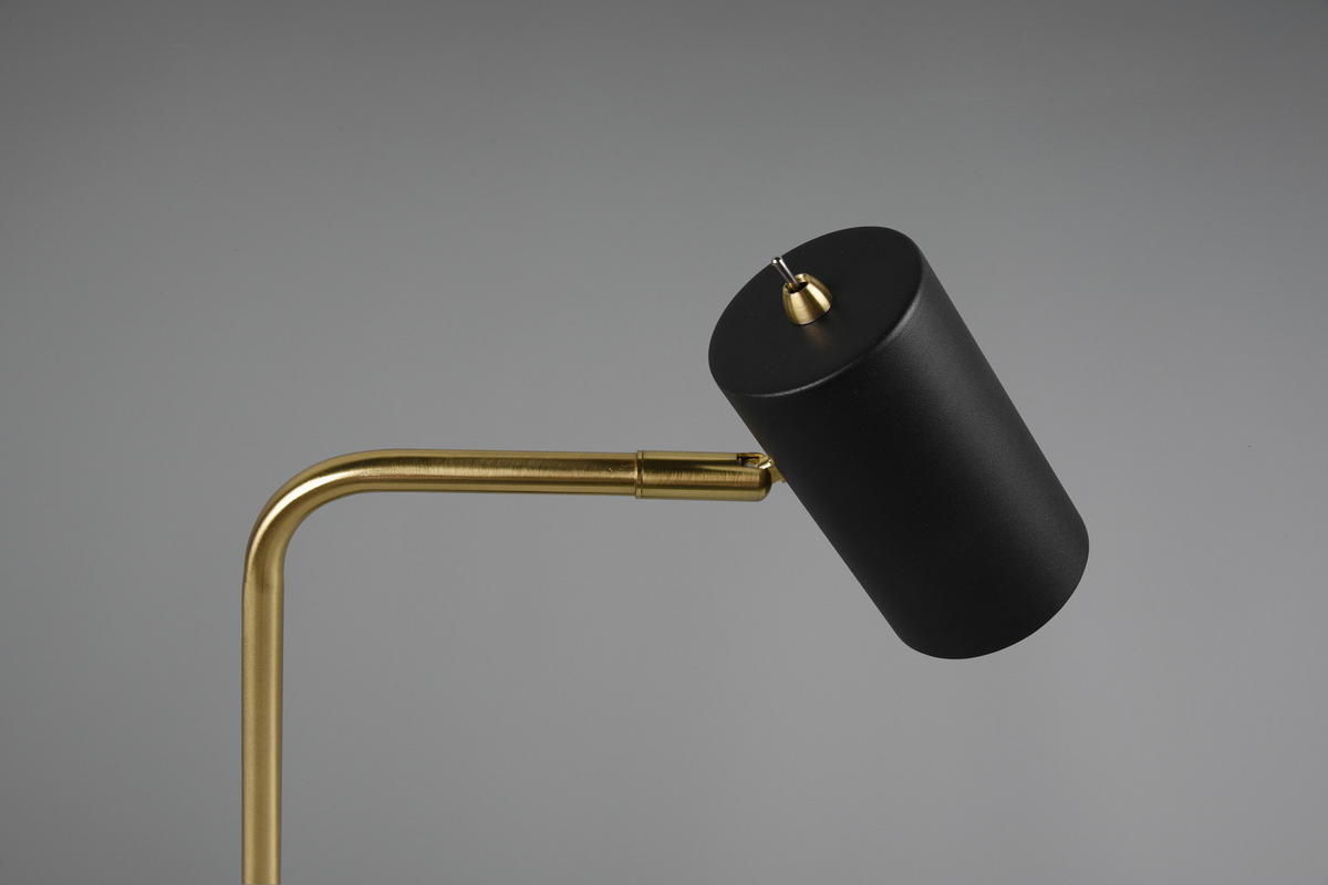 TISCHLEUCHTE - Messingfarben/Schwarz, Design, Metall (45/12/25cm) - Trio Leuchten