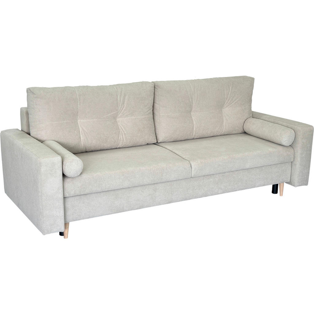 Thumbnail - Mid.you Schlafsofa, Beige, Textil, 3-Sitzer, Füllung: Polyurethan (PUR),Polyurethan (Pur), 220x96x98 cm, Made in EU, Lie...