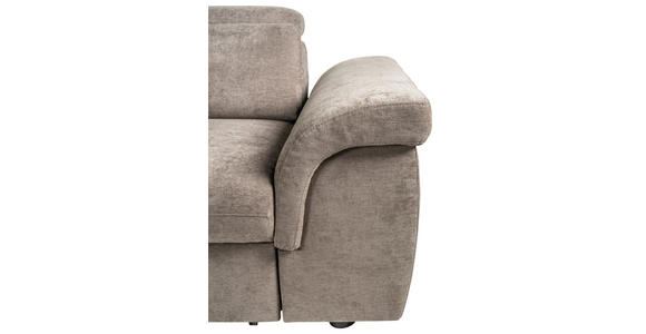 ECKSOFA Taupe Flachgewebe  - Taupe/Schwarz, KONVENTIONELL, Kunststoff/Textil (235/280cm) - Carryhome