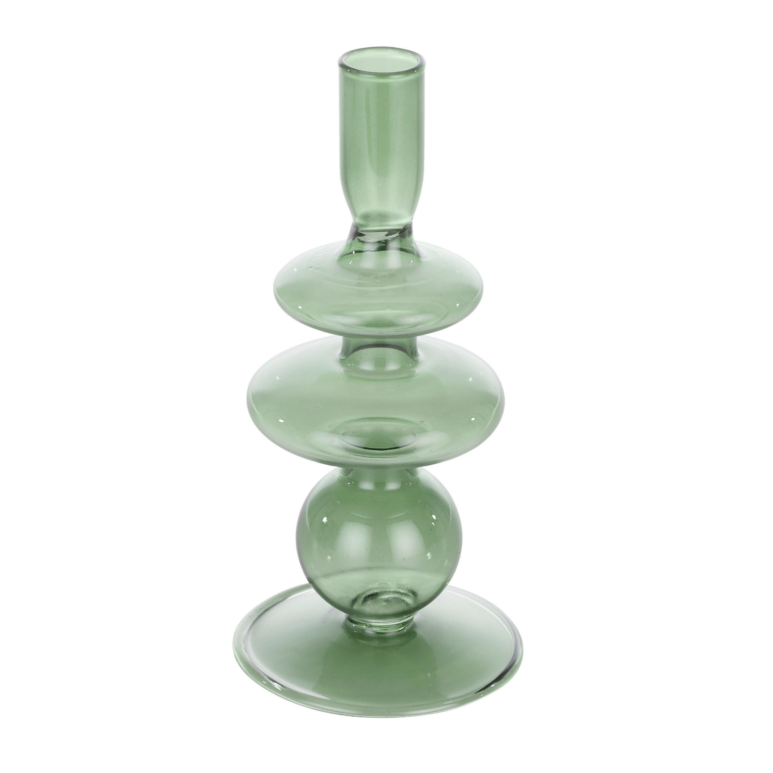 STABKERZENHALTER - Grün, LIFESTYLE, Glas (9/19.5cm)