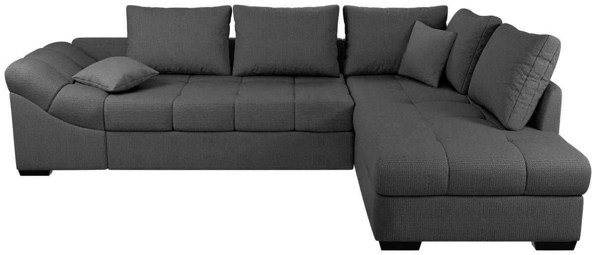 ECKSCHLAFSOFA in Anthrazit Textil   - Anthrazit/Schwarz, Modern, Holz/Textil (298/202cm) - MID.YOU