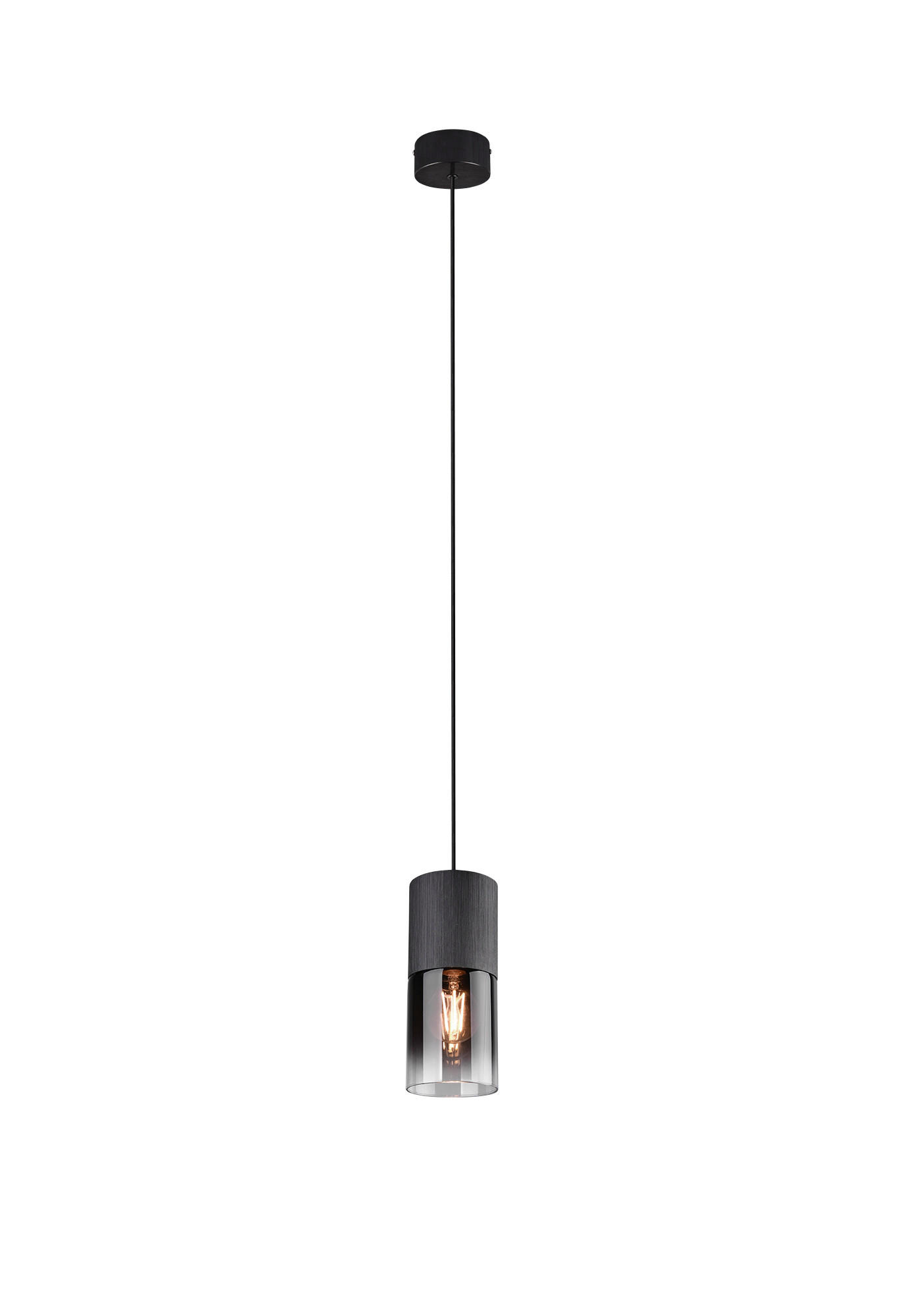 HÄNGELEUCHTE Robin 10/23-150 cm   - Schwarz, Design, Glas/Metall (10/23-150cm) - Trio Leuchten
