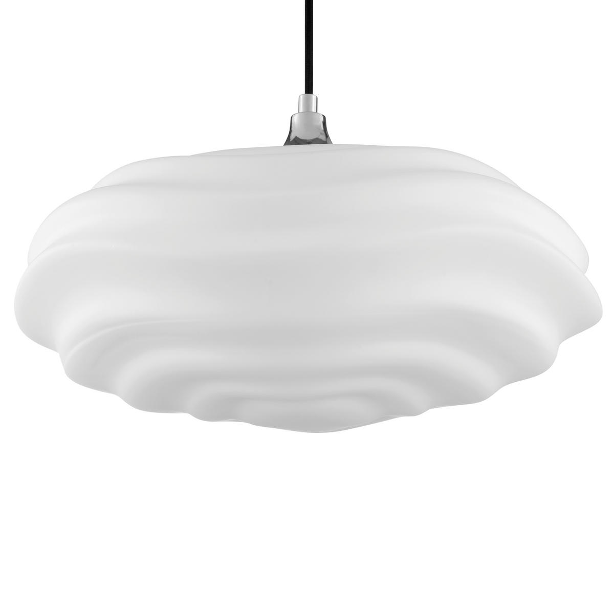 HÄNGELEUCHTE Sand 40/120 cm   - Chromfarben/Weiß, Design, Glas/Metall (40/120cm) - Brilliant