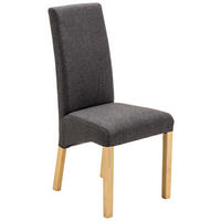 STUHL  Beinauswahl, Stoffauswahl Webstoff  - Anthrazit/Buchefarben, Konventionell, Holz/Textil (47/102/57cm) - Carryhome