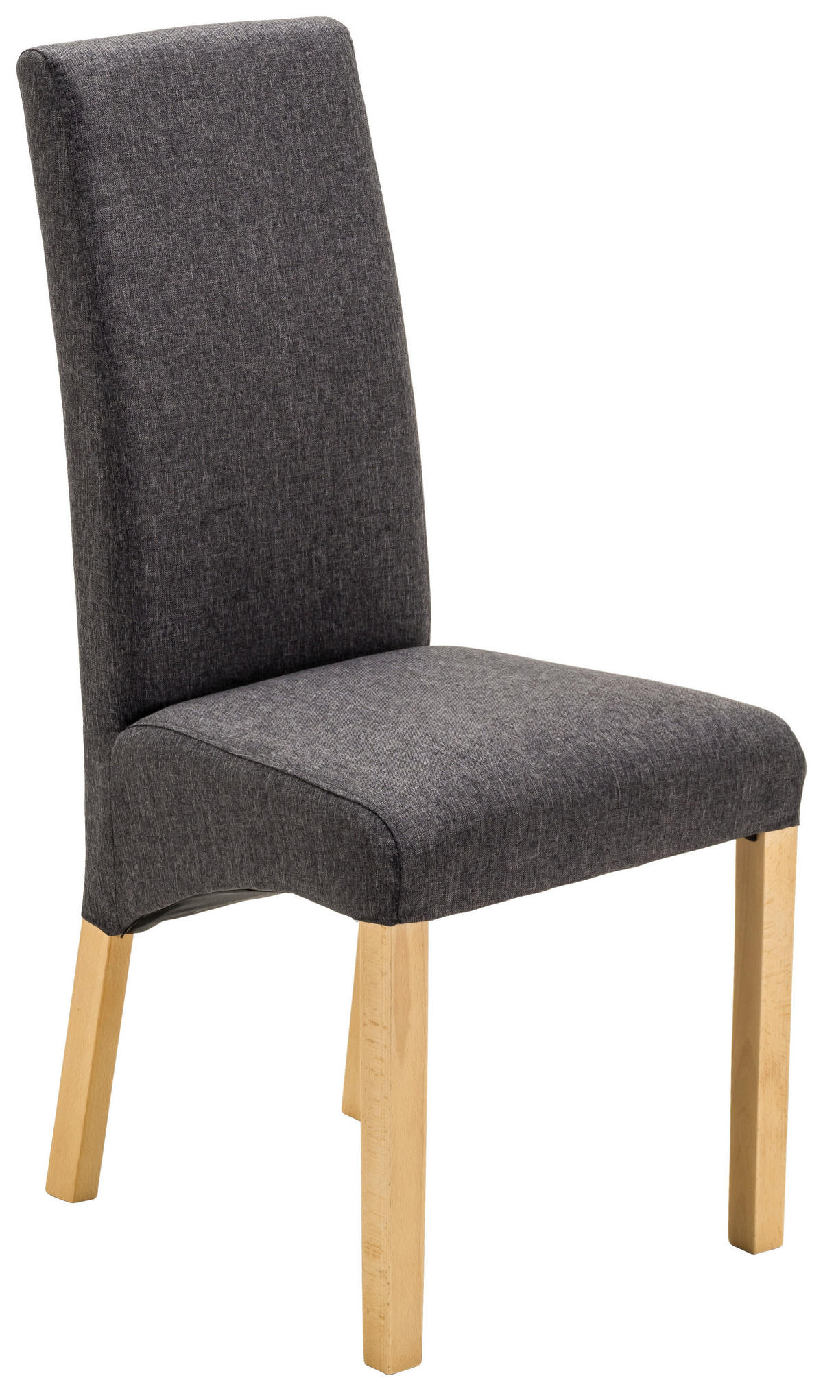 STUHL  Beinauswahl, Stoffauswahl Webstoff  - Anthrazit/Buchefarben, Konventionell, Holz/Textil (47/102/57cm) - Carryhome