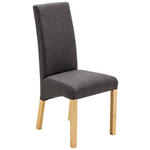 STUHL  Beinauswahl, Stoffauswahl Webstoff  - Anthrazit/Buchefarben, KONVENTIONELL, Holz/Textil (47/102/57cm) - Carryhome