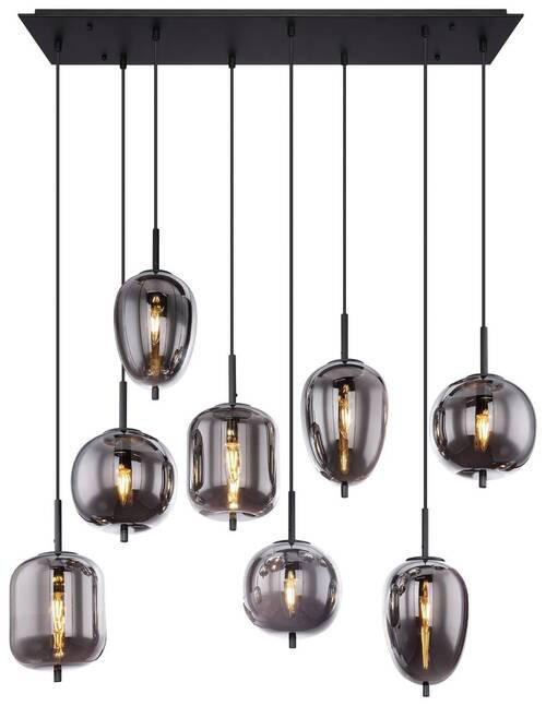 HÄNGELEUCHTE 94/34/120 cm    - Schwarz, Basics, Glas/Metall (94/34/120cm) - Globo