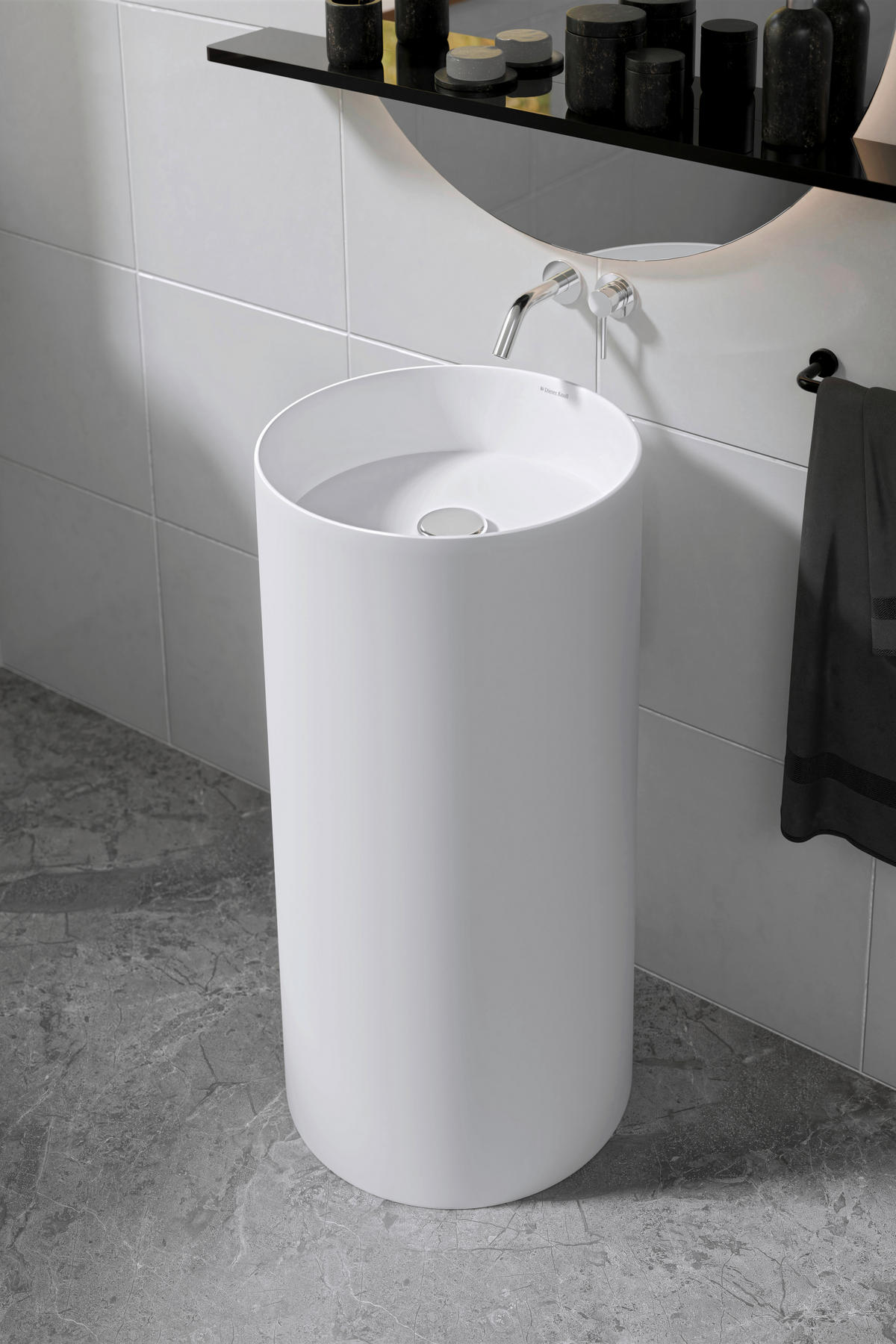 WASCHBECKEN 43,7/86,5/43,7 cm  - Weiß, Basics, Stein (43,7/86,5/43,7cm) - Dieter Knoll