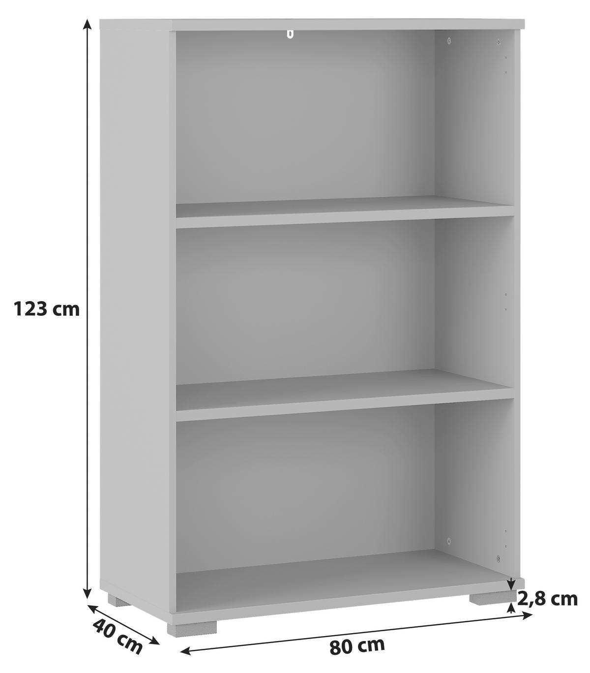 AKTENREGAL Anthrazit  - Anthrazit/Schwarz, KONVENTIONELL, Holzwerkstoff/Kunststoff (80/123/40cm) - Germania