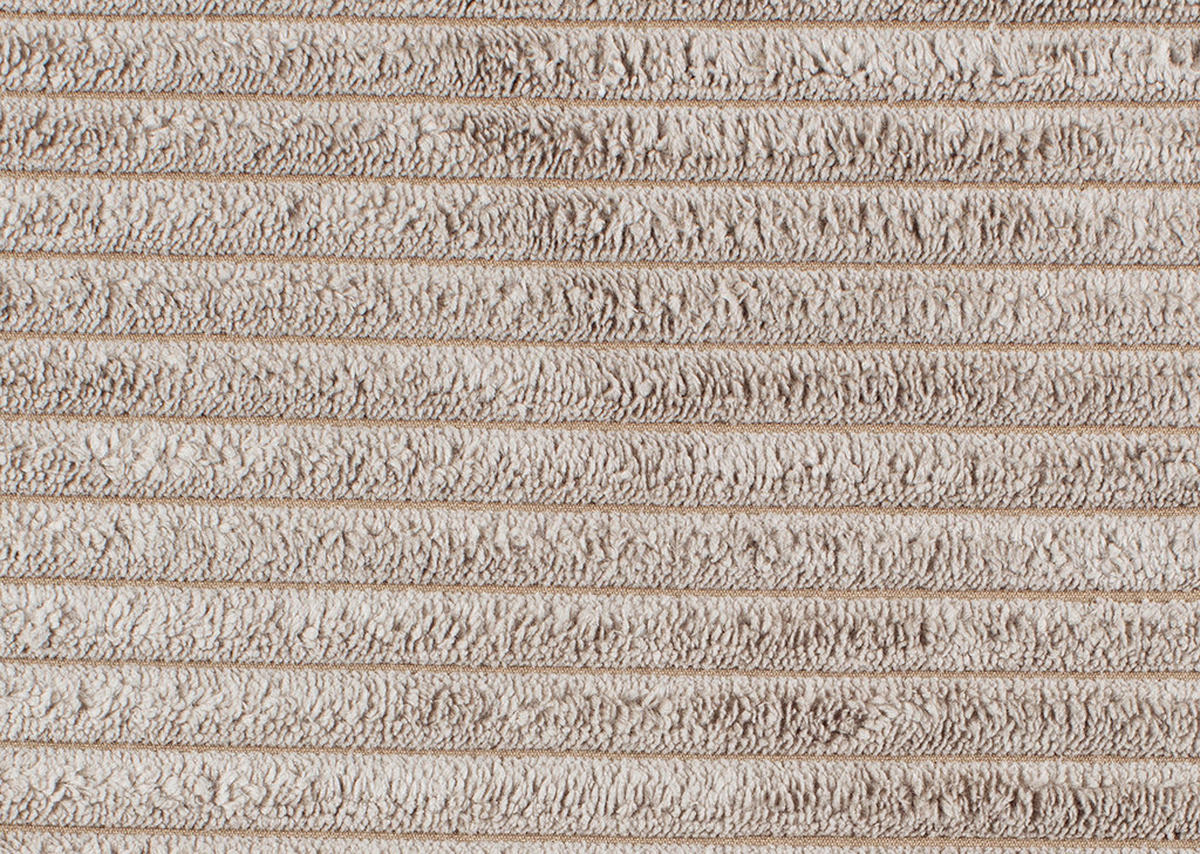 WOHNLANDSCHAFT Taupe Cord  - Taupe/Schwarz, KONVENTIONELL, Kunststoff/Textil (140/305/140cm) - Carryhome