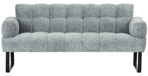 SITZBANK in Textil Mintgrün  - Schwarz/Mintgrün, Design, Textil/Metall (200/91/78cm) - Novel