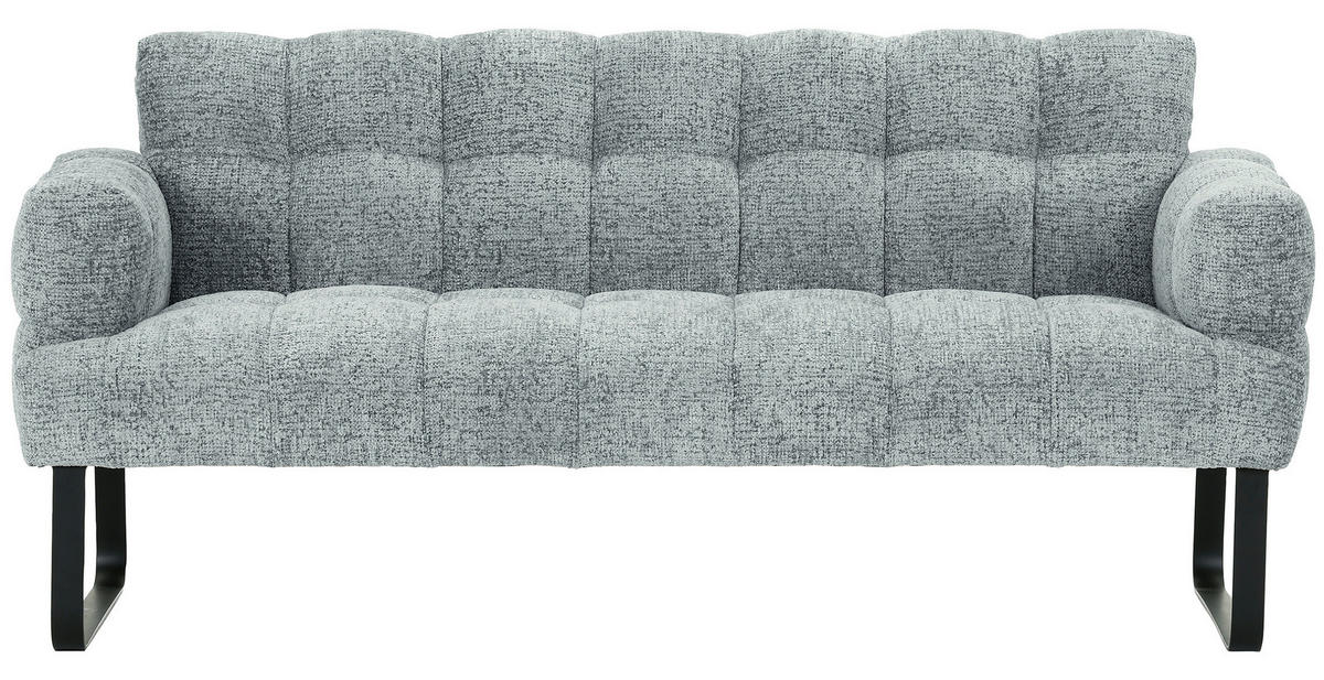 SITZBANK in Textil Mintgrün  - Schwarz/Mintgrün, Design, Textil/Metall (200/91/78cm) - Novel