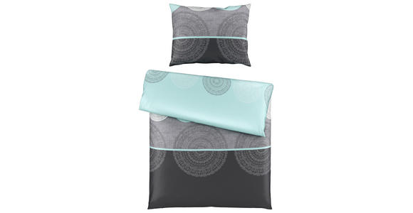 Bettwäsche Denise 140/200cm Türkis - Türkis, MODERN, Textil - Luca Bessoni