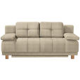 BOXSPRINGSOFA in Webstoff Beige  - Eichefarben/Beige, MODERN, Holz/Textil (202/92/104cm) - Novel