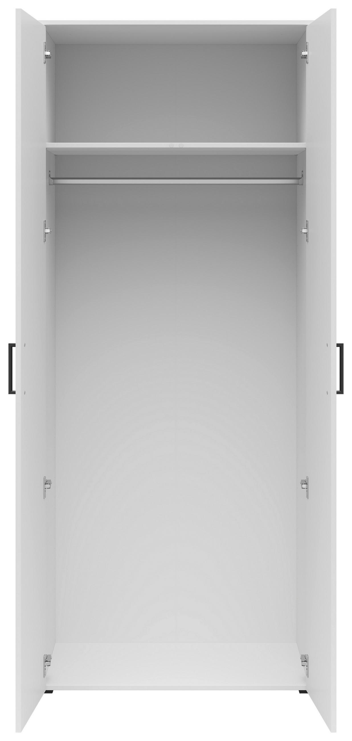 MULTIFUNKCIÓS SZEKRÉNY fehér  - fekete/antracit, Modern, műanyag/faalapú anyag (80/195/52cm) - Carryhome