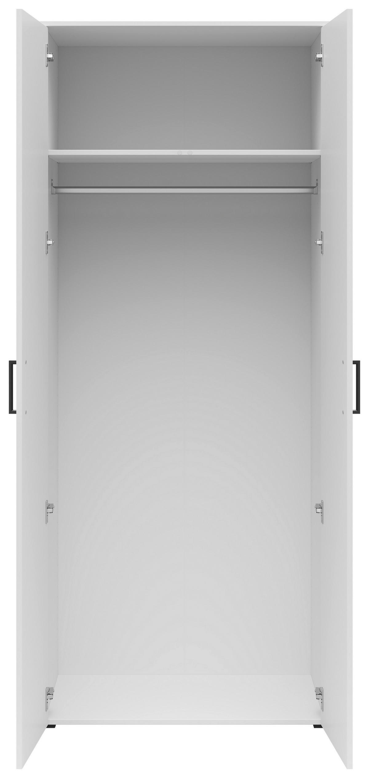 VIŠENAMENSKI ORMAR bela  80/195/52 cm  - bela/crna, Moderno, pločasti materijal/plastika (80/195/52cm) - Carryhome