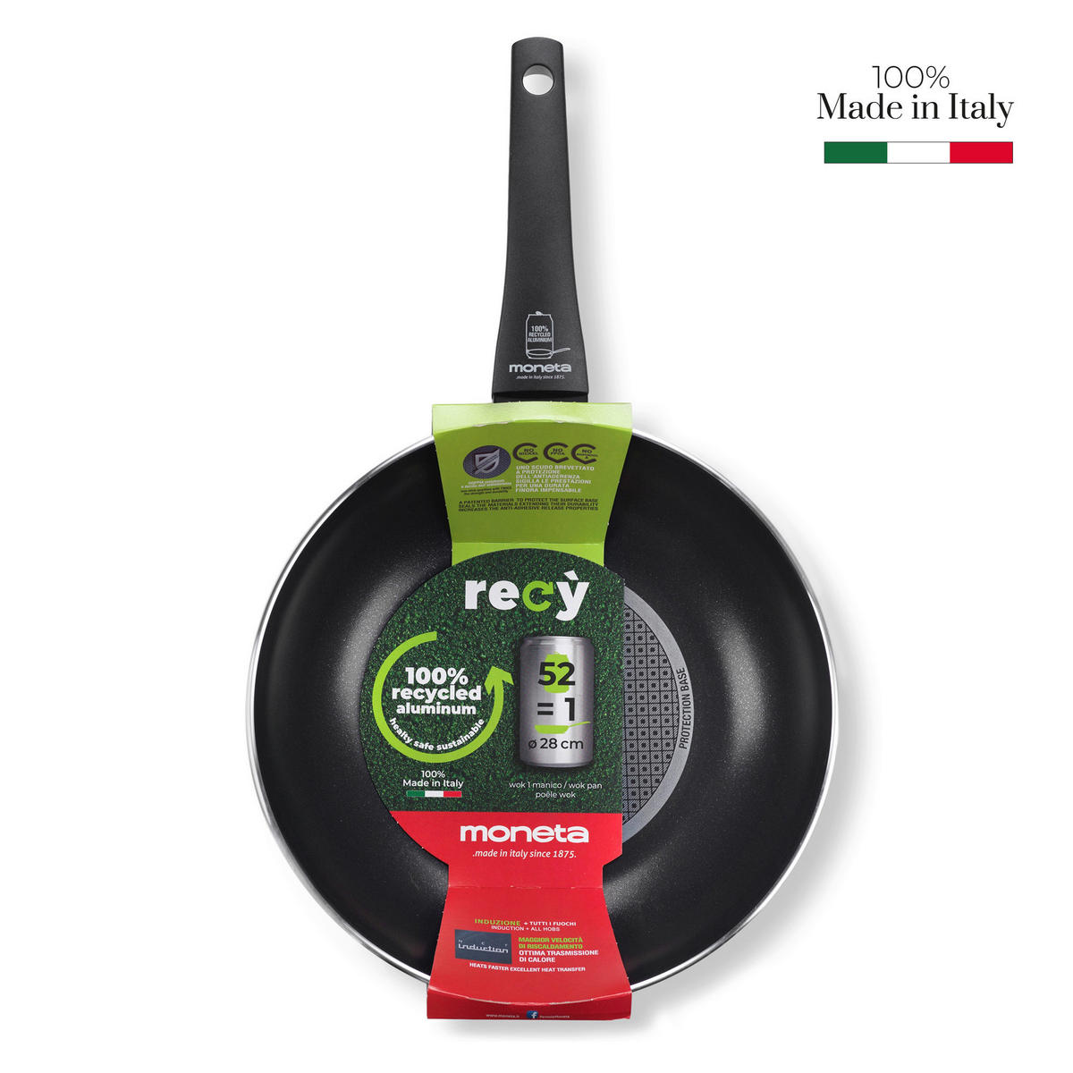 VOK-TIGANJ  28 cm     - crna, Osnovno, metal/plastika (28cm) - moneta