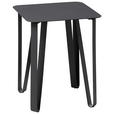 BEISTELLTISCH quadratisch Schwarz  - Schwarz, Design, Metall (40/40/50cm) - Xora