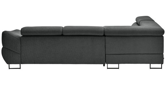 ECKSOFA in Webstoff Dunkelgrau  - Dunkelgrau/Schwarz, Design, Textil/Metall (235/280cm) - Hom`in