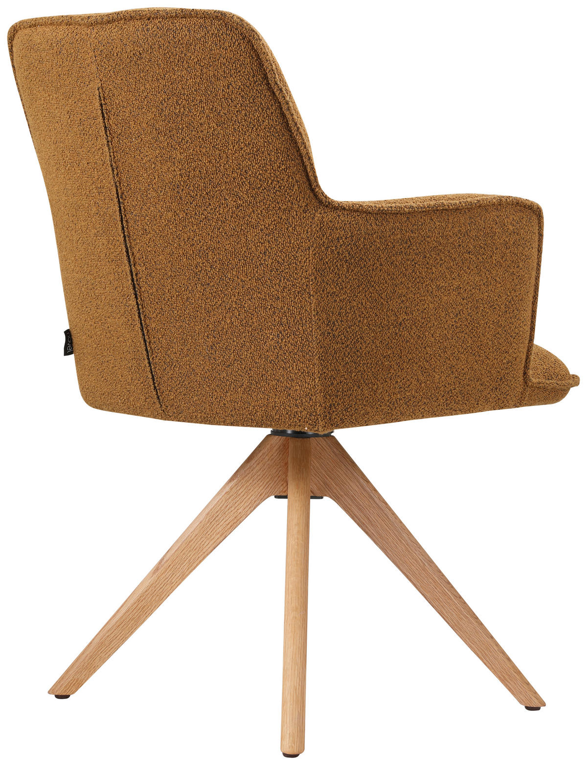ARMLEHNSTUHL  in Bouclé  - Eichefarben/Gelb, Design, Holz/Textil (60,5/87/63,5cm) - Novel