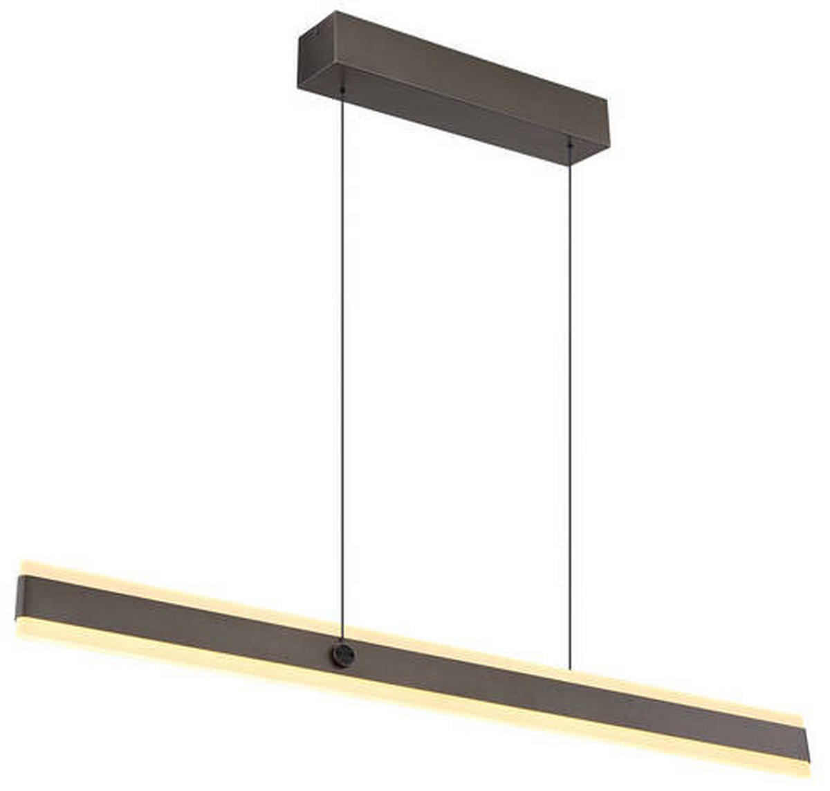 LED-HÄNGELEUCHTE 96/7,5/170 cm    - Titanfarben/Opal, Design, Kunststoff/Metall (96/7,5/170cm) - Globo