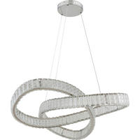 LED-HÄNGELEUCHTE 78/120 cm  - Chromfarben, Basics, Glas/Metall (78/120cm) - Glandor