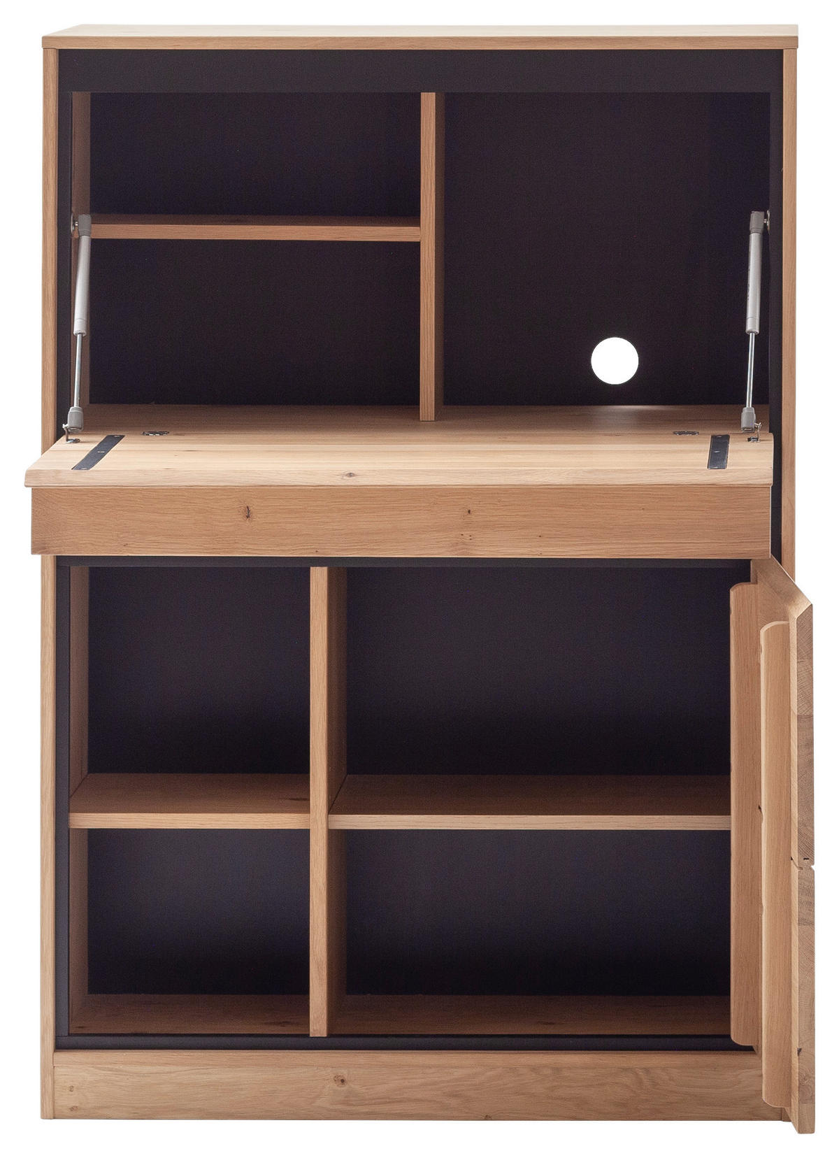 SEKRETÄR  in Eiche Bianco  - Eiche Bianco, KONVENTIONELL, Holz/Holzwerkstoff (86/123/40cm) - Linea Natura