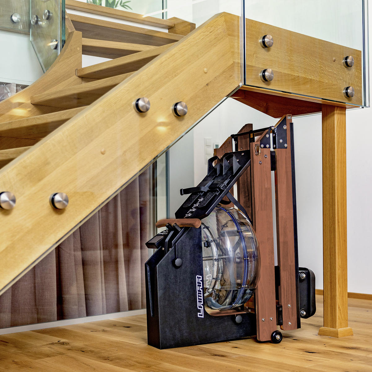 HOLZRUDERGERÄT FALTBAR HRG21 - Dunkelbraun, KONVENTIONELL, Holz/Kunststoff (208/58/58cm)
