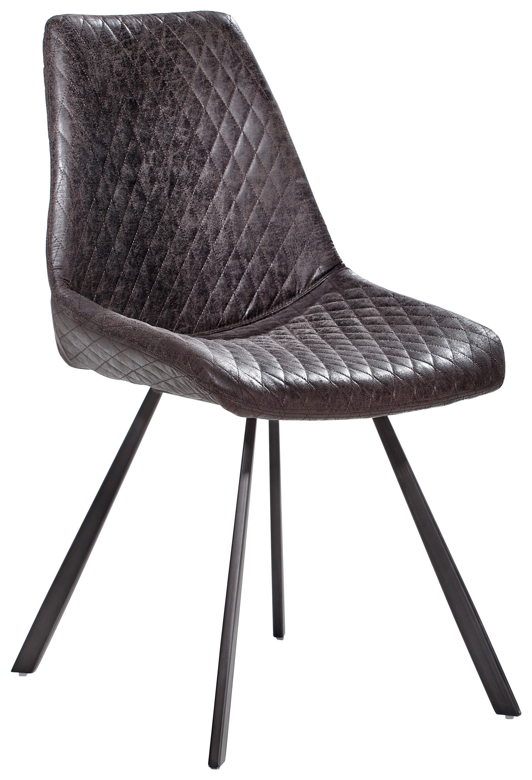 SCAUN in metal, textil gri  - gri, Trend, metal/textil (46/86/61cm) - Ambia Home