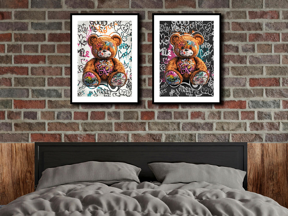 KUNSTDRUCK 30/40 cm  - Multicolor/Schwarz, Design, Holzwerkstoff (30/40cm) - Monee