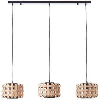 HÄNGELEUCHTE 104/24,5/146 cm  - Schwarz/Naturfarben, Natur, Holz/Metall (104/24,5/146cm)