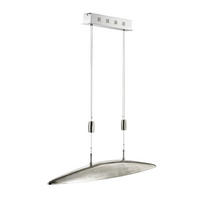 LED-HÄNGELEUCHTE  105/105-165 cm   - Alufarben/Nickelfarben, Design, Glas/Metall (105/105-165cm) - Fischer & Honsel