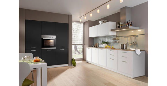 EINBAUKÜCHE - Schwarz/Weiß, Design, Holzwerkstoff - Dieter Knoll
