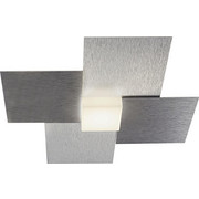 LED STROPNÍ SVÍTIDLO - barvy hliníku, Design, kov (27,5/27,5/5,5cm) - Großmann