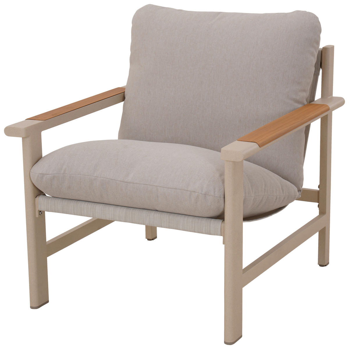 GARTENSET 4-teilig  - Beige/Hellgrau, Design, Glas/Textil - Ambia Garden