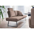 SITZBANK 209/92/78 cm  in Braun, Schwarz  - Schwarz/Braun, Design, Textil/Metall (209/92/78cm) - Dieter Knoll