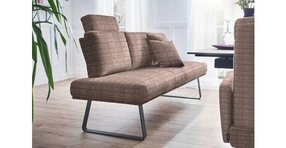 SITZBANK 209/92/78 cm in Braun, Schwarz - Schwarz/Braun, Design, Textil/Metall (209/92/78cm) - Dieter Knoll