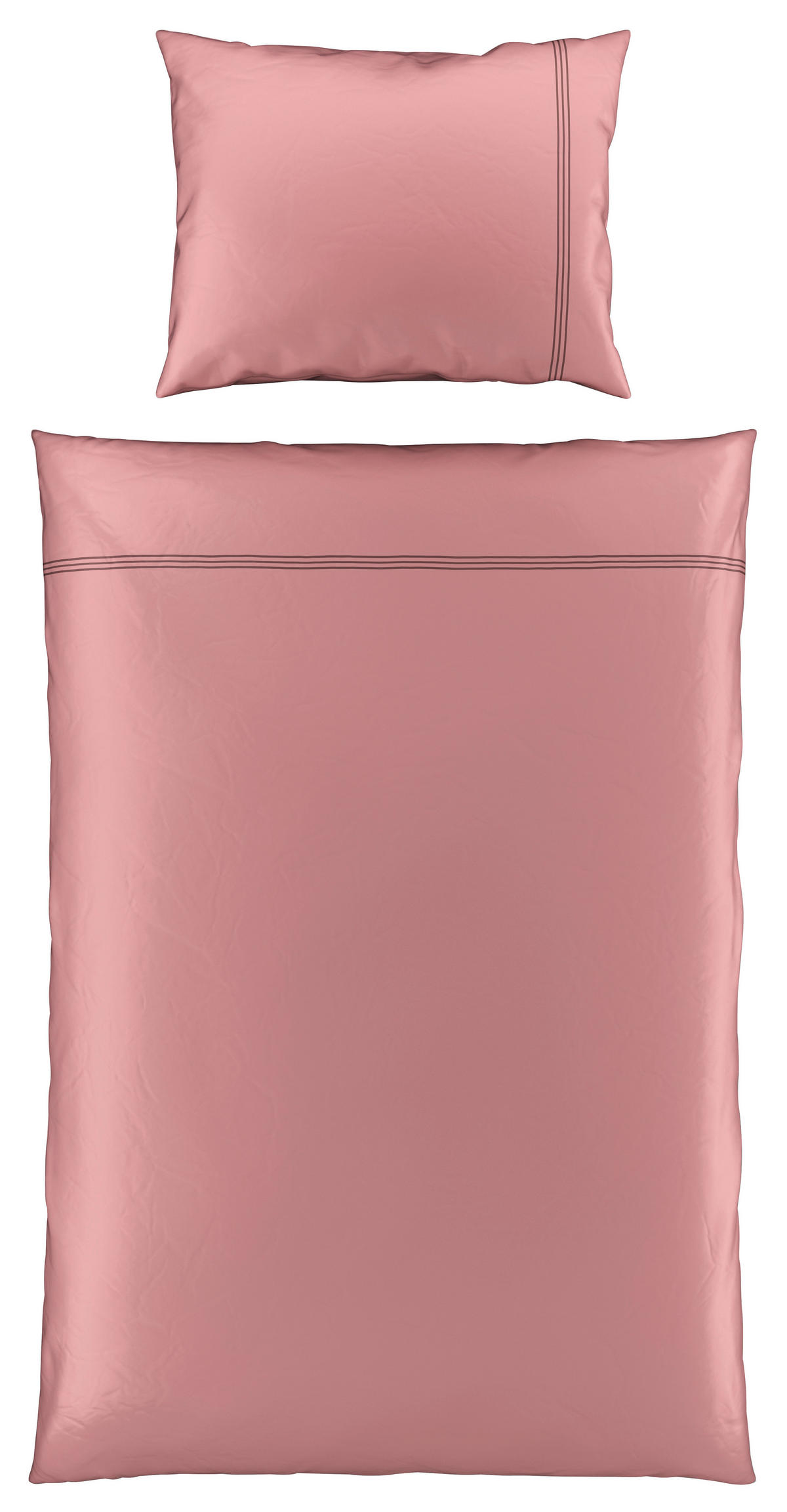 POSTELJNINA MAVIE 140/200 cm saten roza  - roza, Natur, tekstil (140/200cm) - Bio:Vio