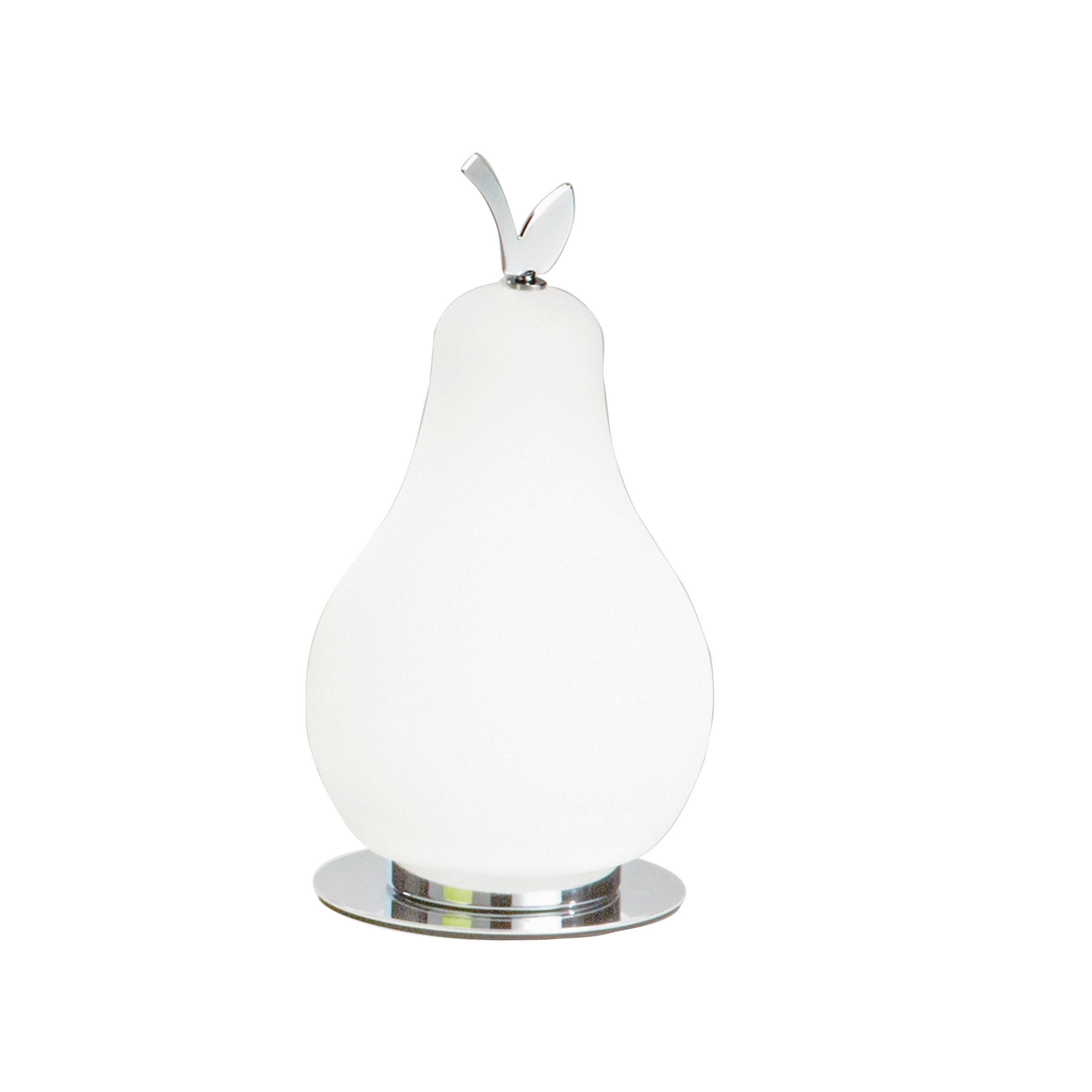 LED-TISCHLEUCHTE 12/23 cm   - Chromfarben/Weiß, Design, Glas/Metall (12/23cm) - Fabas Luce