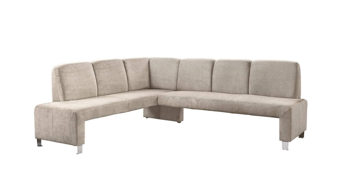 KLUPA KUTNA  taupe  drvo, tekstil, drvni materijal      - srebrne boje/taupe, Moderno, drvni materijal/drvo (263/198cm) - Livetastic