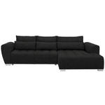 ECKSOFA in Webstoff Anthrazit  - Anthrazit/Silberfarben, MODERN, Kunststoff/Textil (304/218cm) - Carryhome