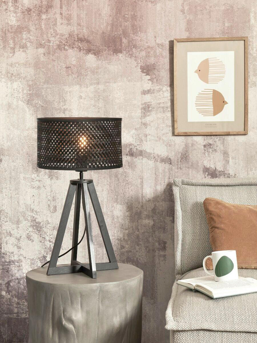 STOLNÍ LAMPA, nástěnný stmívač, 32/53/32 cm - černá, Trend (32/53/32cm) - Good & Mojo