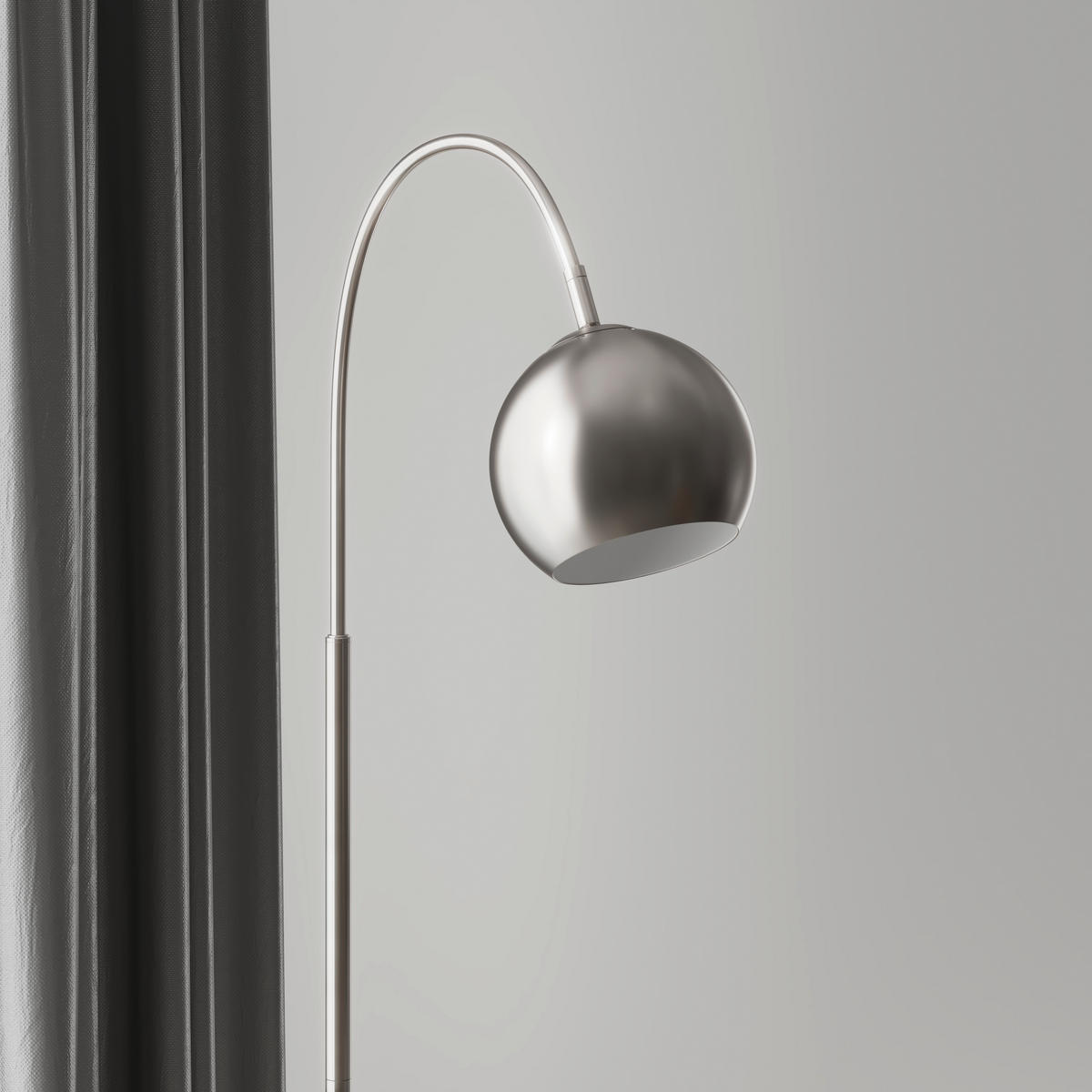 STEHLEUCHTE 46/25/150 cm    - Weiß/Nickelfarben, Basics, Kunststoff/Metall (46/25/150cm)